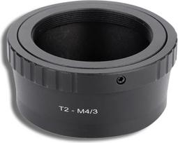 T2-M4/3 žiedinis objektyvo adapteris fotoaparatams, teleskopo ir beveidrodžio fotoaparato jungties adapteris, tinkamas "Micro 4/3" G1 GF1 EP1 DSLR serijai (juodas)