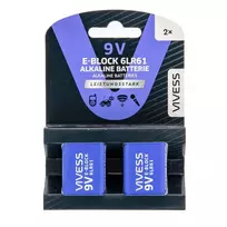 Elementai VIVESS 9V 6LR61, 9V, 2 vnt