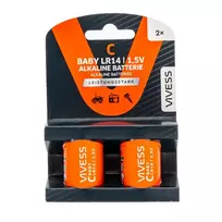 Elementai VIVESS LR14, 1,5V, 2 vnt