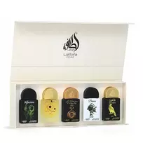 SET LATAFFA Pride Affection EDP spray 20ml + Tharwah Gold EDP spray 20ml + La Collection d’antiquity 1505 spray 20ml + Breeze spray 20ml + Shaheen Gold spray 20ml