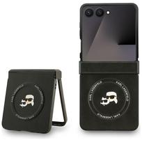KARL LAGERFELD case for SAMSUNG Z Flip7 compatible with MagSafe KLHMZF7PSMLRKCK (PU K AND C PINS) black