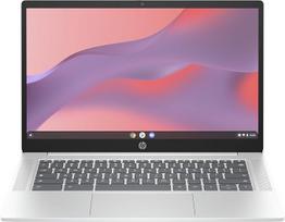 "HP Chromebook" 14 colių | "Intel N100" | 8GB RAM | 128GB "Flash" atminties | "Intel UHD Graphics" | FHD ekranas | 12,25 val. veikianti baterija | "Chrome OS" | Du garsiakalbiai | Ledynmečio sidabrinė
