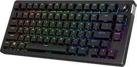 "HyperX Alloy Rise 75" belaidė - 75 % karštai keičiama mechaninė žaidimų klaviatūra, QWERTY amerikietiško išdėstymo, kompiuterio, iki 80 valandų apšvietimo, dviguba belaidė 2,4 GHz ir "Bluetooth", juoda