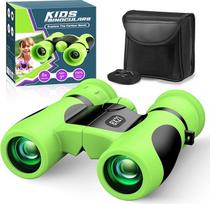 "LetsGO toyz 2020" žiūronai vaikams, 8 x 21, kalėdinė dovana ir lauko žaislas, žali