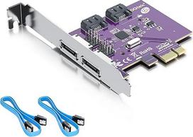 2 prievadų eSATA3.0 arba 2 prievadų SATA3.0 nevaldoma valdiklio kortelė, X1, su 2 SATA kabeliais, palaiko SSD ir HDD