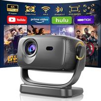 4K išmanusis projektorius su 5G WiFi ir "Bluetooth 5.2", 600 ANSI nešiojamasis kino projektorius su integruota programėle, 1080P lauko projektorius su 4P4D korekcija, maks. 220 colių, suderinamas su "iPhone" / "Android" / televizoriumi