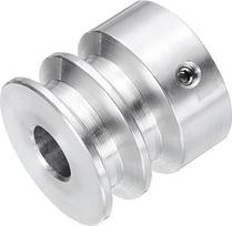 aprūpinimo žemėlapis V tipo skriemulys 11mm Bore 30mm OD Double Groove Aliuminio lydinio variklio veleno grąžtas 6mm PU formos diržas