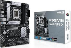 ASUS Prime B660-PLUS D4 LGA 1700 (12-osios kartos "Intel") ATX pagrindinė plokštė (PCIe 4.0, DDR4.3xM.2 lizdai, 2,5GB LAN, priekinė USB 3.2 Gen 1 Type-C, "Thunderbolt 4" jungtis)