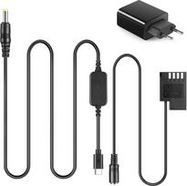 DMW-DCC12 USB-C adapterio maitinimo laidas BLF19E BLF19PP Dirbtinio akumuliatoriaus jungtis PD adapterio rinkinys, skirtas "Panasonic Lumix" DMC-GH5 GH5 GH5m GH4 GH4K GH3 GH3K G9 fotoaparatams