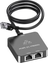 Gigabitinio LAN komutatoriaus 2 prievadų 1000Mbps Ethernet skirstytuvas, skirtas kompiuteriui, televizoriui, koncentratoriui, komutatoriui, maršrutizatoriui, maršrutizatoriui, priedėliui ir kt. Pilka