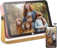 KODAK skaitmeninių nuotraukų rėmelis 10 colių su baterija, "WiFi" skaitmeninis nuotraukų rėmelis su 16GB atmintimi, 1280 x 800 IPS HD jutiklinis ekranas, elektroninis nuotraukų rėmelis, dalijimasis nuotraukomis su šeima ir draugais naudojant programėlę