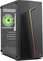 NOX XTREME PRODUCTS Infinity Zeta M-ATX/ITX ARGB Rainbow Dynamic Mini Tower šoninė panelė iš grūdinto stiklo, vieta 6 ventiliatoriams, suderinama su iki 310 mm grafikos plokštėmis, USB 3.0, juoda