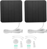 Saulės kolektorius 2 vnt., 12 W 20% cargador solar rápido de alta eficiencia apto para cámara Ring Spotlight Cam Plus Pro, IP65 a prueba de agua cable de 9.8 pies DC USB C puerto