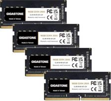 【DDR4 RAM tik nešiojamiesiems kompiuteriams】GIGASTONE 64GB rinkinys (4x16GB) DDR4 2666MHz (2400MHz arba 2133MHz) PC4-21300(PC4-19200/17000) CL19 1.2V SODIMM 260Pin Non-ECC Unbuffered Nešiojamųjų kompiuterių atminties atnaujinimas