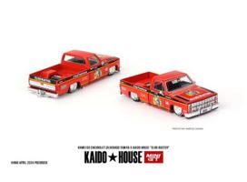Mini GT Modeliukas 1/64 1980 Chevrolet Silverado Tamiya X Kaido House *Clod Buster*, red