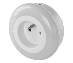 LED naktinis šviestuvas su jutikliu ir lizdu LED/0,3W/230V