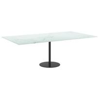 vidaXL Stalviršis, baltas, 120x65cm, 8mm, marmuro tekstūros stiklas