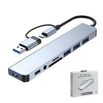 USB Šakotuvas HUB 8in1 USB-C, SD/TF PrimePick
