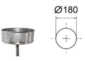 Kondensato nutekėjimas žemyn D-180 mm.