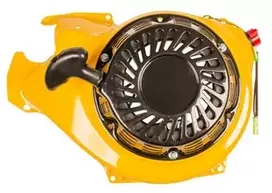 Loncin rankinis starteris LC80NB20-6.1Q / G300FA, geltonas korpusas, juodas starteris, pakaitalas 193490453-0002 (originali dalis)