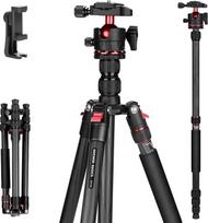 "NEEWER Basics" anglies pluošto kelioninis trikojis "Monopod", 64 colių kompaktiškas lengvas nešiojamas mobiliojo telefono fotoaparato trikojis, suderinamas su "iPhone" vaizdo įrašymo įrenginiu, "Arca Ball Head", maksimali apkrova 13,2 svarų, TP17B