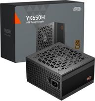 "PCCOOLER CPS YK650H", ATX 650 W maitinimo šaltinis - "80 Plus Bronze" sertifikatas - mažas triukšmas - plokščias reljefinis kabelis - nemodulinis