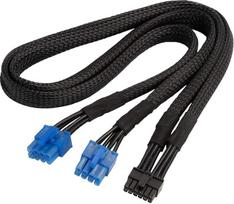 "SilverStone Technology" SST-PP12-PCIE - 2 x PCIe 8 kontaktų (maitinimo šaltinis) ir 12 kontaktų (GPU) maitinimo kabelis