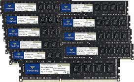 "Timetec" 80GB KIT (10x8GB) DDR3L / DDR3 1600MHz (DDR3L-1600) PC3L-12800 / PC3-12800 Non-ECC Unbuffered 1.35V/1.5V CL11 2Rx8 Dual Rank 240 Pin UDIMM Desktop - PC kompiuterių atmintis RAM (SDRAM)