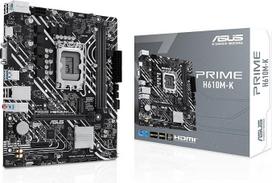ASUS Prime H610I-PLUS-CSM "Intel H610" mini-ITX stalinių kompiuterių plokštė su DDR5 5600, PCIe 4.0, M.2 lizdu, "Intel" 1GB Ethernet, DisplayPort, HDMI, D-Sub, USB 3.2 Gen 1 prievadais, SATA 6Gb/s, COM jungtimi)