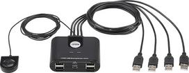 ATEN US424 - USB periferinių įrenginių dalijimosi jungiklis - 4 x Hi-Speed USB - stalinis(US424)