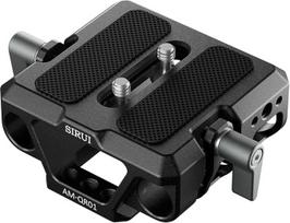 SIRUI AM-QR01 Universale Basisplatte Baseplate mit Schnellwechsel-System, 15mm LWS-Schienenadapter, Duale Klemmung für Kamerakäfig, Stativ & Schulterrig - Leichtbau Aluminium