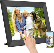 Skaitmeninis nuotraukų rėmelis, 10,1 colio, Andoer WLAN elektroninis nuotraukų rėmelis su IPS jutikliniu ekranu 1280 x 800 nuotrauka 1080P vaizdo įrašas 16GB atmintis Palaiko automatinį pasukimą Dalijimasis nuotraukomis per programėlę