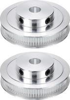 sourcing map GT-2 Pack 80 dantų 10mm Bore Sinchroninis skriemulys tinka 6mm platus diržas Aliuminio lydinio Timing Belt skriemulys 3D spausdintuvas CNC mašina