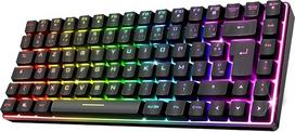 SPIRIT OF GAMER - Žaidimų klaviatūra belaidė RGB - TKL klaviatūra 65 % - pusiau mechaniniai klavišai su 25 "Anti-Ghosting" klavišais - belaidis ir "Bluetooth" ryšys - suderinama su žaidimų kompiuteriu, išmaniuoju telefonu, planšetiniu kompiuteriu