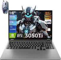 TOPGRO S1 Pro 16 colių žaidimų nešiojamasis kompiuteris, i9-9880H | GTX 3050 Ti (8C/16T, iki 4,8 GHz) | 32GB RAM + 1 TB atminties | Wi-Fi 6/Bluetooth 5.2 | 144 Hz + Full HD ekranas | Dual Turbo aušinimo sistema | Interneto kamera