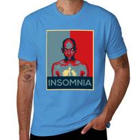 Insomnia Beširdis T-shirt ruošiniai vintažiniai hipių drabužiai greitai džiūstantis dizainerio marškinėliai vyrams S