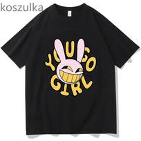 Anime The Amazing Digital Circus Jax Marškinėliai Bunnnyy tu eini Mergina Unisex Trumpomis Rankovėmis Marškinėliai Laisvalaikio T-shirt Vasaros Mada S