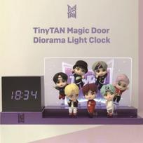 BTS TinyTAN figūrėlė LED stalo laikrodis – žadintuvas, skaitmeninis nuotaikos šviestuvas, diorama Alarm Digital Mood Light Diorama
