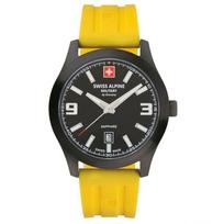 Swiss Alpine Military Combat Pro Rubber Strap Black Dial Quartz 7056.1878 100M Men's Watch juoda