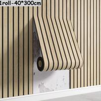 1 ritinėlis medžio rašto sienų plokštės, lipnios putplasčio storintos tapetos, atsparios vandeniui ir drėgmei, namų dekoravimo sienų lipdukai 3m x 40cm