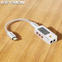 KEYSION C tipo USB DAC stiprintuvas garso HiFi dekoderis ausinių stiprintuvas 2*CS43198 2*SGM8262 lustas 768kHz DSD256 3,5/4,4 mm išvestis