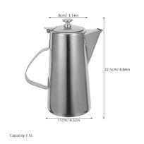 1.5L Stainless Steel Water Pitcher Beverage Jug For Stovetop Cold Drink Dispenser Kitchen Server Juice Jug With Handle sidabras