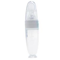 90ML Saugus Naujagimio Kūdikio Maitinimo Buteliukas Kūdikiui Silikoninis Spaudžiamas Maitinimo Šaukštelis Pieno Buteliukas Treniruočių Maitintuvas Maisto Papildų Įrankiai 1 PCS mėlyna
