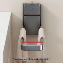 1pc Foldable Suction Cup Towel Rack - No-Drill Aluminum Bathroom Organizer for Hand Towels,Jewelry & Hair Accessories,Space-Saving Countertop Storage 1pc