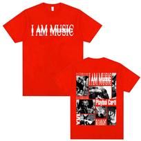 Raperio Playboi Carti I AM MUSIC albumo logotipas T-shirt vyrams Mados Gotikinės Hip Hop Gatvės T-shirts Unisex Vasariniai apvalios kaklo viršutiniai marškinėliai S red