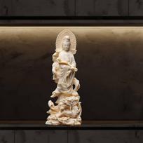 Drakono Guanyin Bodhisatvos Budos Figūrėlė Statulėlė - Dervos skulptūra Kinų Budos Statulėlės Namų Kambario, Biuro Feng Shui Statulėlė