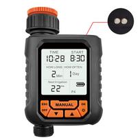 Purkštuvų laikmatis Lauko vandens laikmatis, skirtas sodo žarnai 1 išvestis Didelis programuojamas LCD ekranas Without Rain Sensor gray