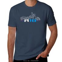Motociklo R 18 2021-2024 Metų Vairuotojams T-shirt Madingas Vasaros Trumpomis Rankovėmis Medvilninis Fitneso T-shirt Vyrams Laisvalaikio Per dydį T-shirt S