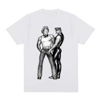 TOM OF FINLAND Vintažiniai marškinėliai Gėjų Policininkų Pasididžiavimas Lgbt Vaivorykštė Mada Medvilniniai Vyriški Marškinėliai Nauji Marškinėliai Moteriški Viršutiniai S