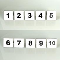 10 vnt./rinkinys Nerūdijančio plieno stalo numerio lentelė Dvišalė, numeruota nuo 1 iki 20, skaitmeninė kortelės lentelė Restorano, viešbučio stalo numeris